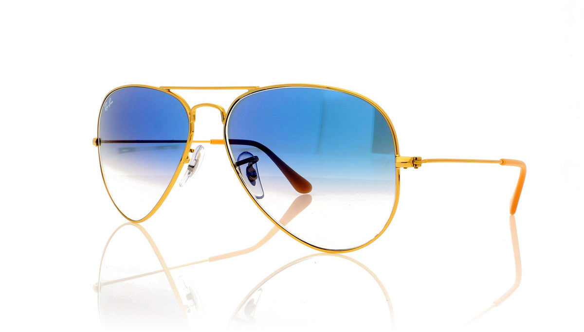 Ray-Ban Aviator Large Metal 001/3F Gold Sunglasses - Angle