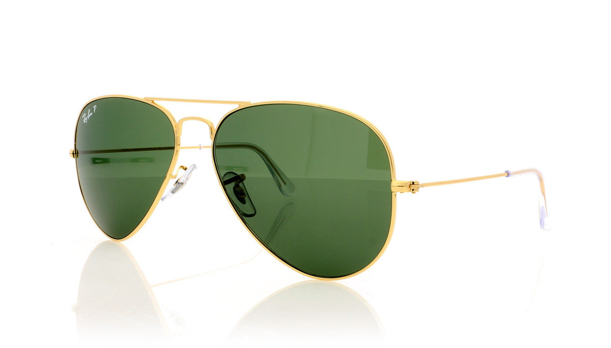 Ray-Ban Aviator Large Metal RB3025 001/58 Gold Sunglasses - Angle