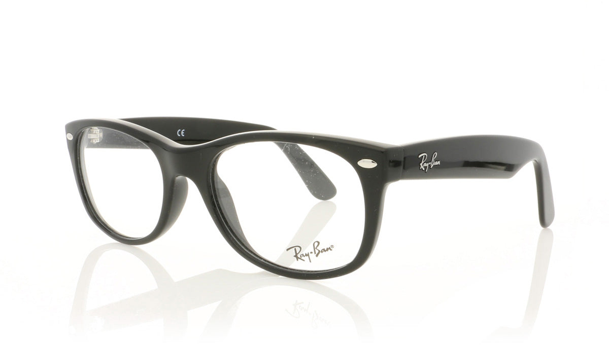 Ray-Ban New Wayfarer 2000 Shiny Black Glasses - Angle