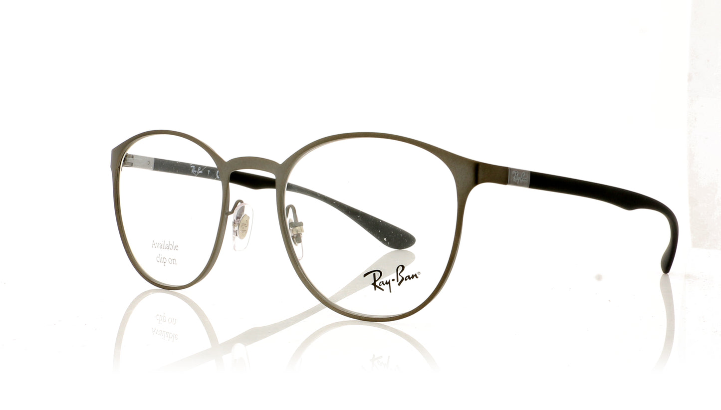 Ray-Ban 0RX6355 2620 Matte Gunmetal Glasses - Angle