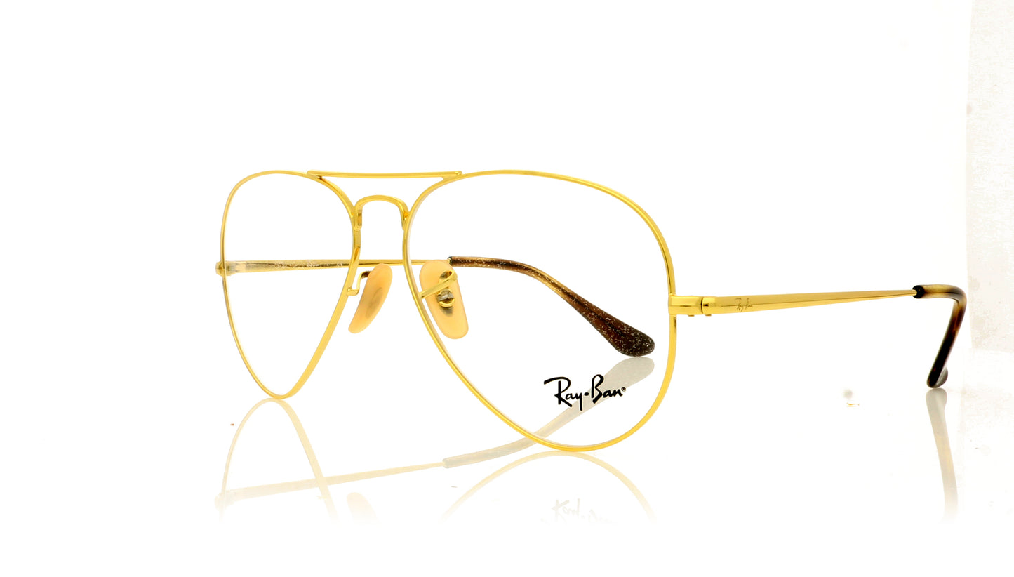 Ray-Ban Aviator 0RX6489 2500 Gold Glasses - Angle