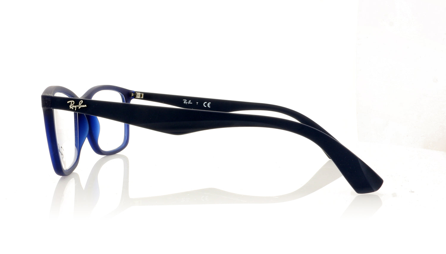 Ray-Ban 0RX7047 5450 Matte Trasp Blue Glasses - Side