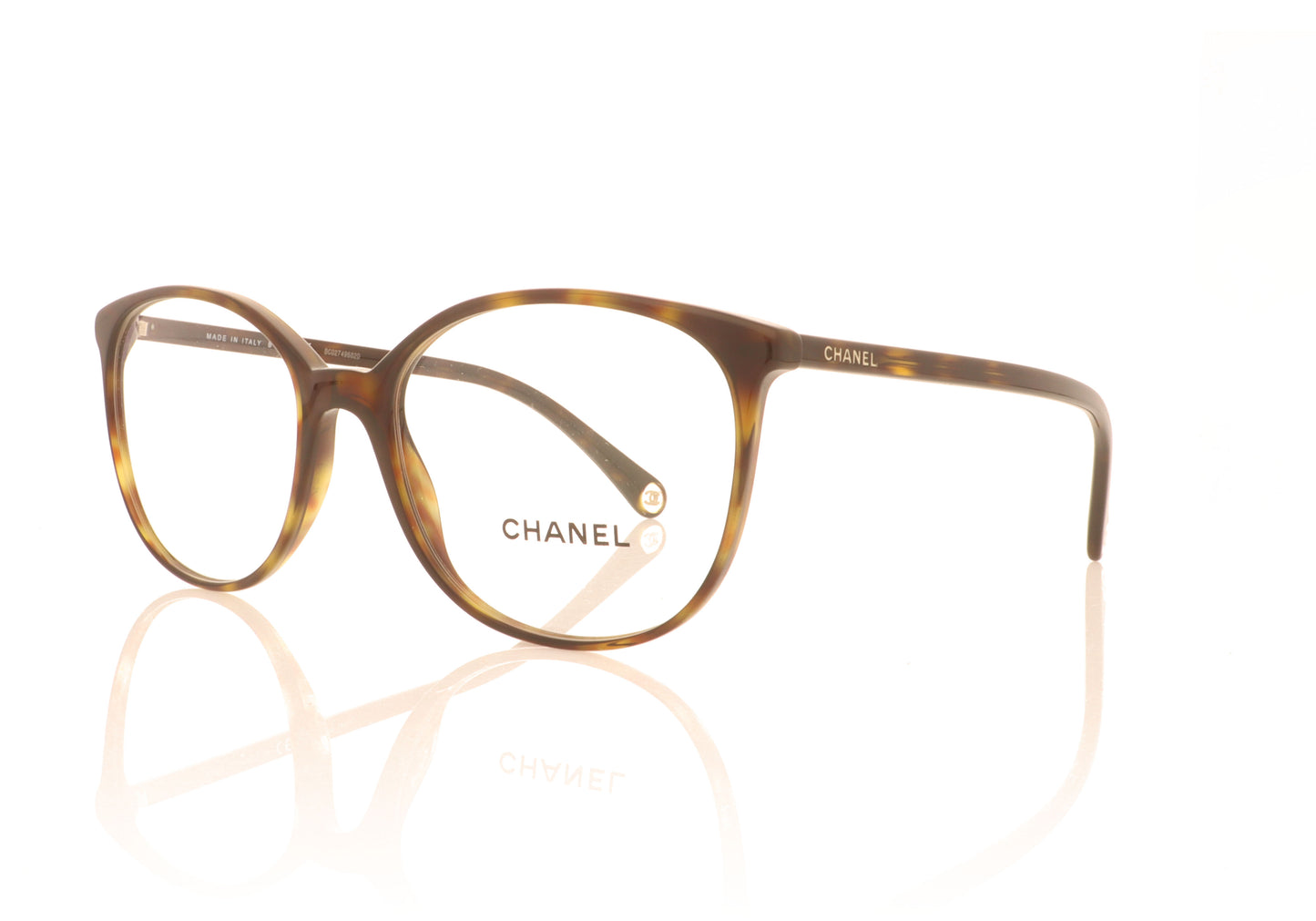 Chanel CH3432 C714 Dark Havana Glasses - Angle