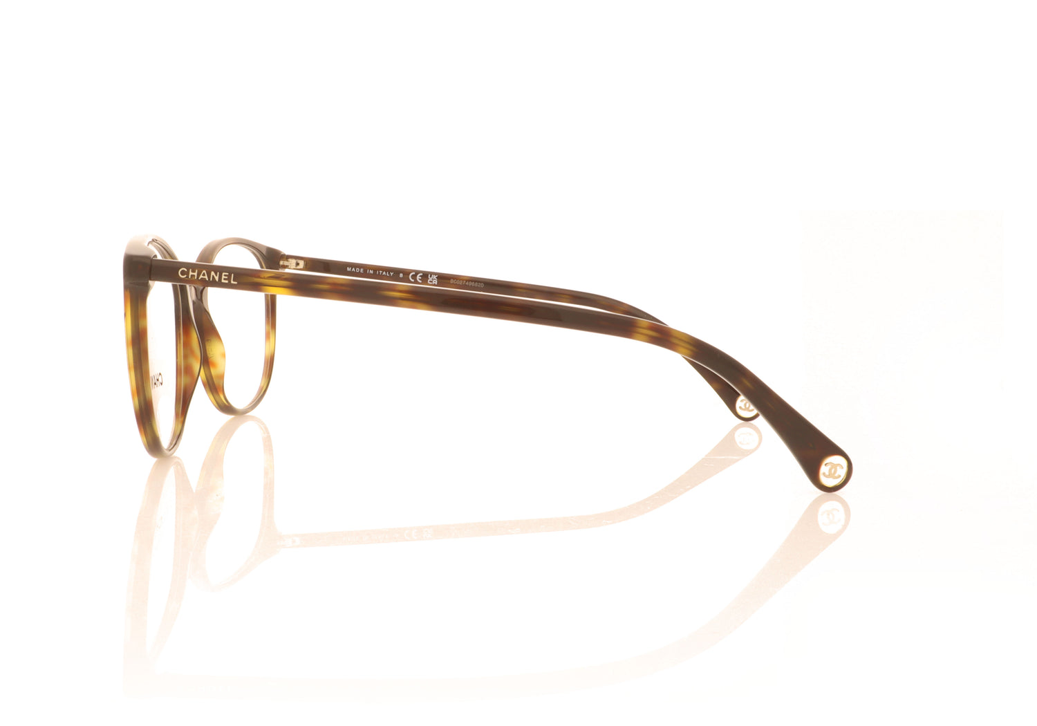 Chanel CH3432 C714 Dark Havana Glasses - Side