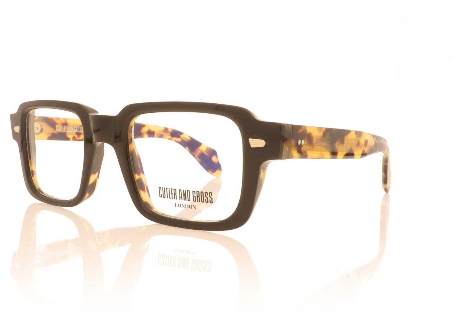 Cutler and Gross 1393 01 Tortoise Glasses - Angle