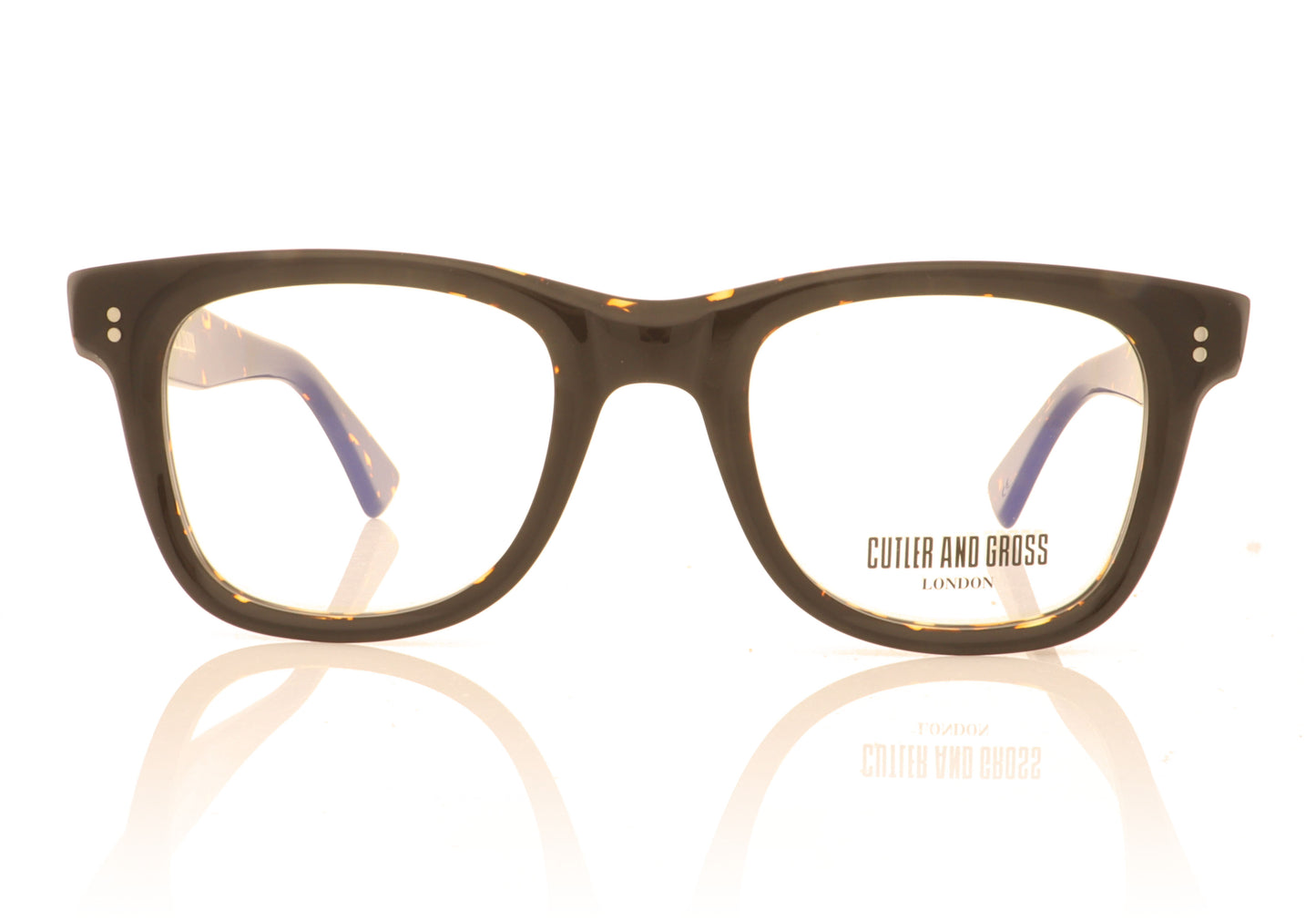 Cutler and Gross 9101 01 Black on Havana Glasses - Front