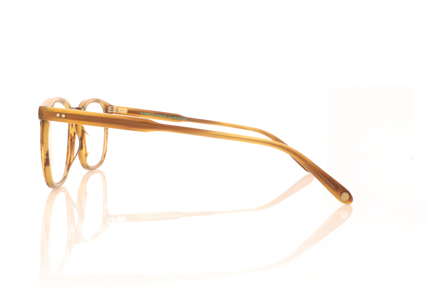 Garrett Leight Ruskin Eco BTO Blonde Tortoise Glasses - Side