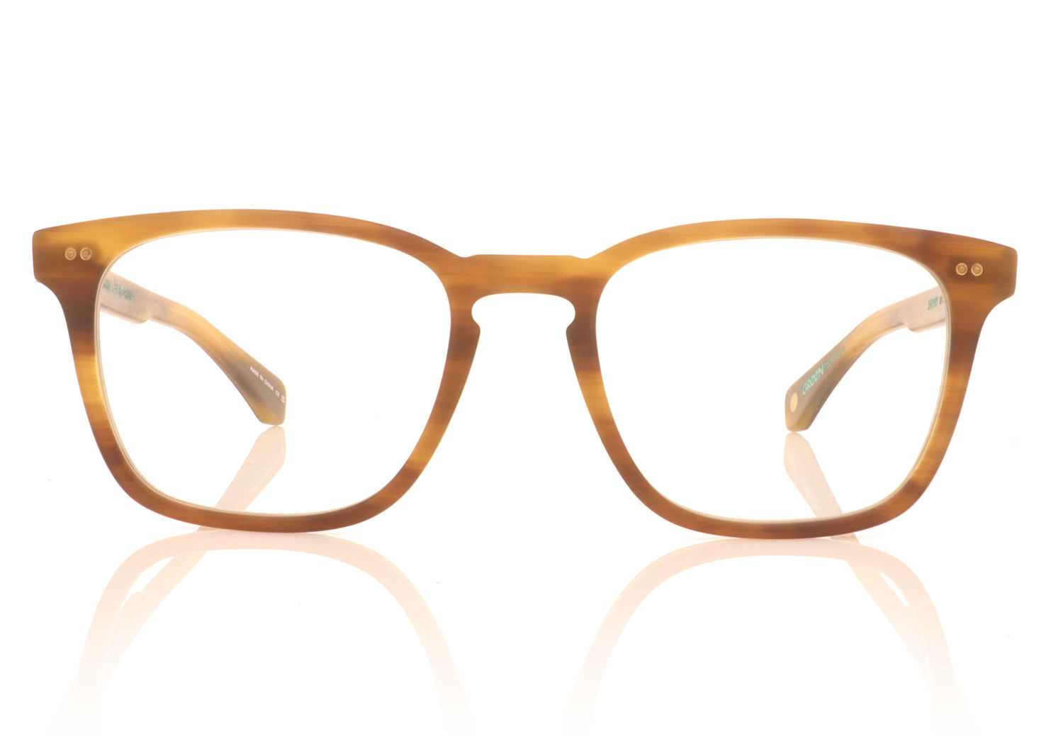 Garrett Leight Earvin BIO MBTO Blonde Tortoise Glasses - Front