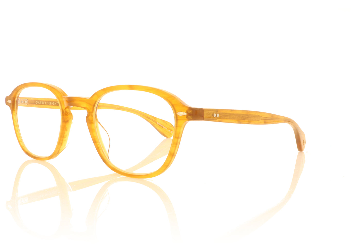 Garrett Leight Gilbert BT Butterscotch Glasses - Angle