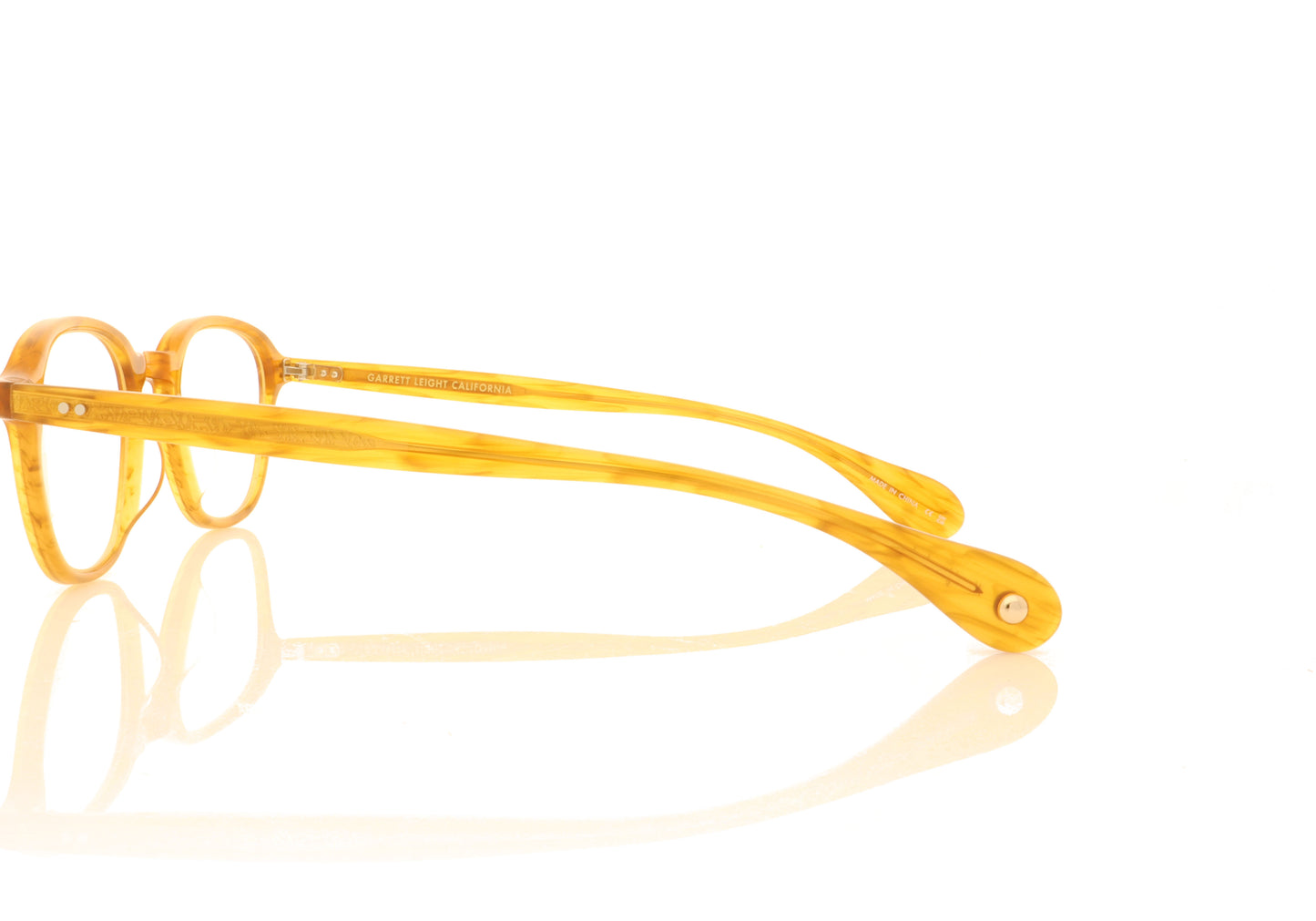 Garrett Leight Gilbert BT Butterscotch Glasses - Side