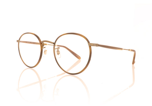 Garrett Leight Wilson 3003 DB-BG-TD Demi Blonde-Brushed Gold-True Demi Glasses - Angle