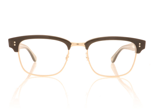 Garrett Leight Gibson Black-Gold BK-G Glasses - Front