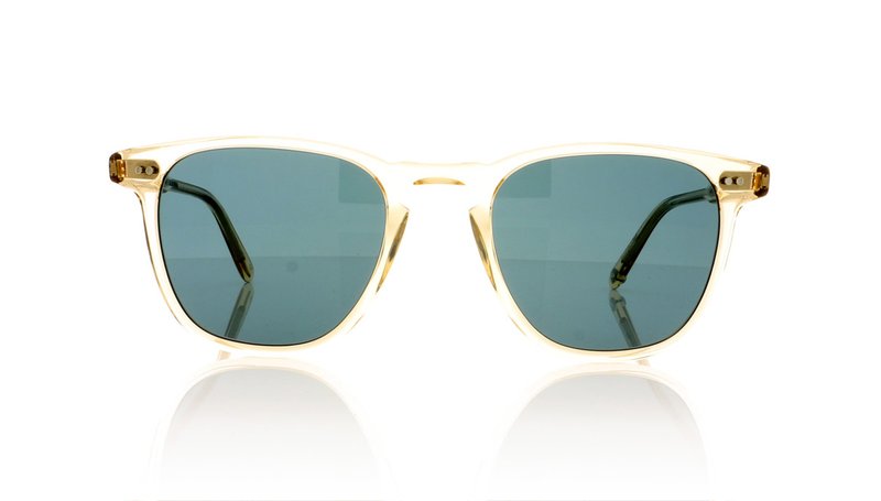 Garrett Leight Brooks 2002 Champagne/Semi/Flat Blue Smoke Lens CH/SFBS Sunglasses - 47mm | 47