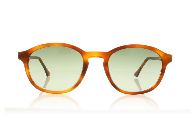 John Dalia CLARK Demi Blonde/Grad Green Lenses C15 Sunglasses - 49mm | 49
