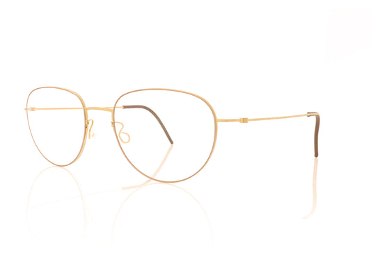 Lindberg thintanium 5512 GT GR69 Gold Glasses - Angle