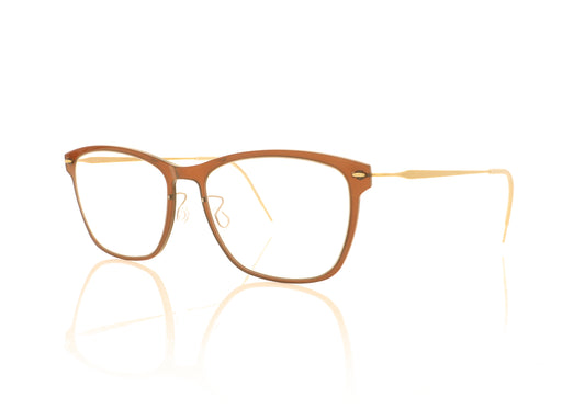 Lindberg n.o.w 6525 C10 T803 PGT Brown Glasses - Angle