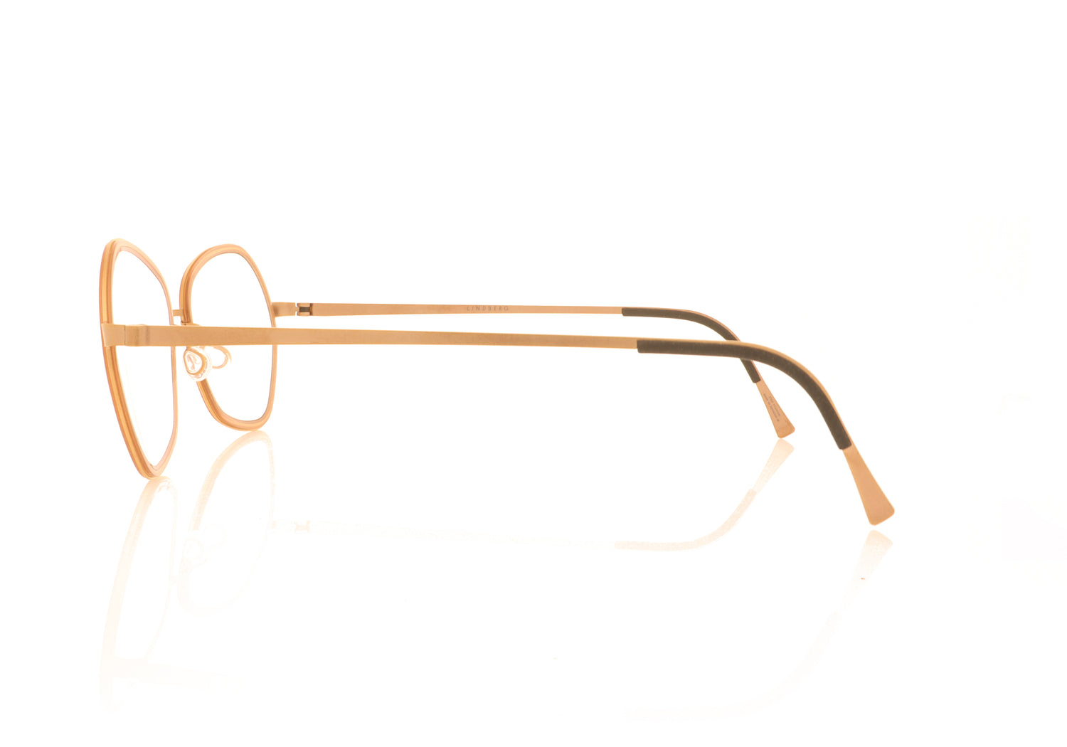 Lindberg Strip 9750 U15 GR69 Copper Glasses - Side