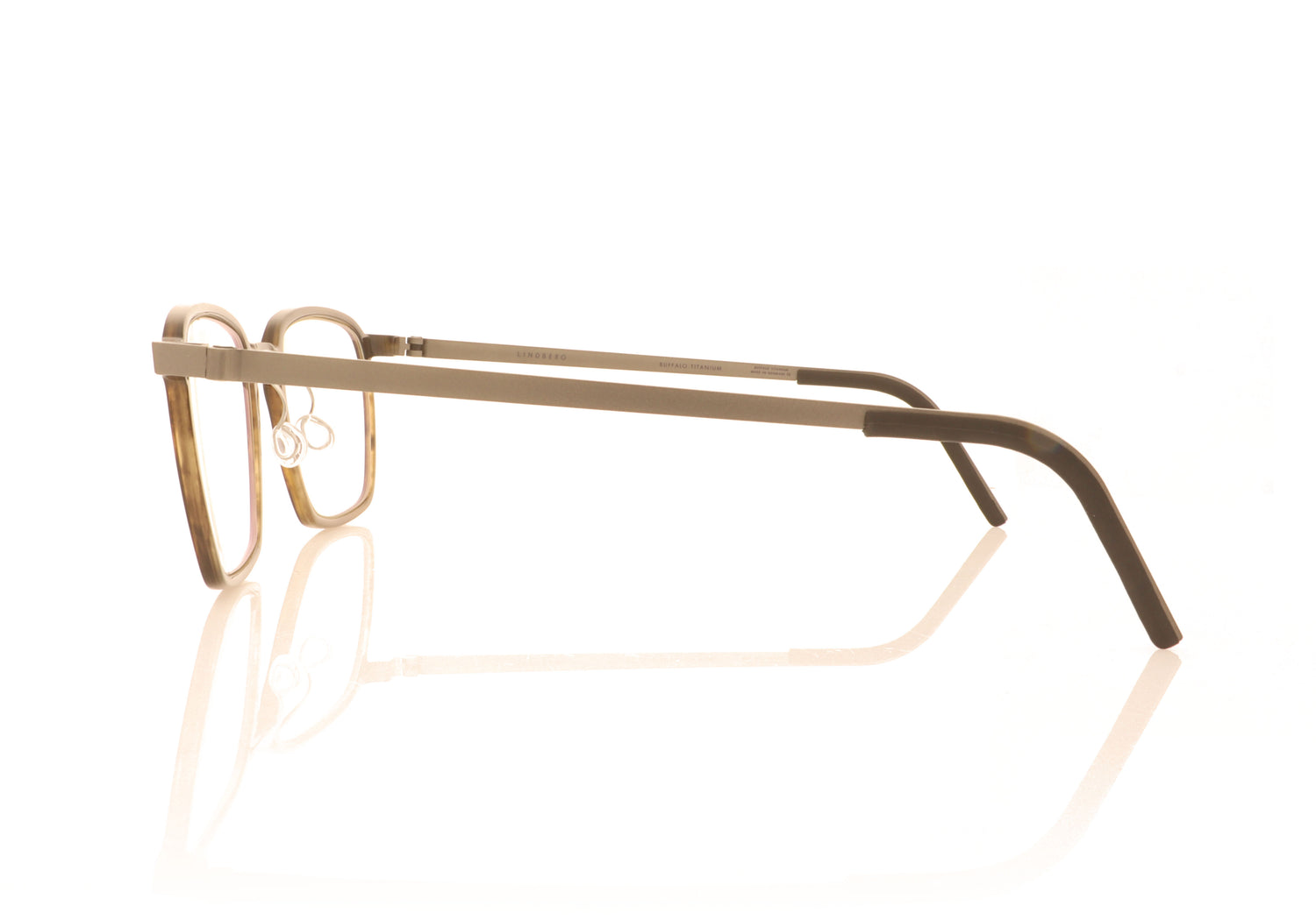 Lindberg buffalo 1859 H18 Medium Brown Glasses - Side