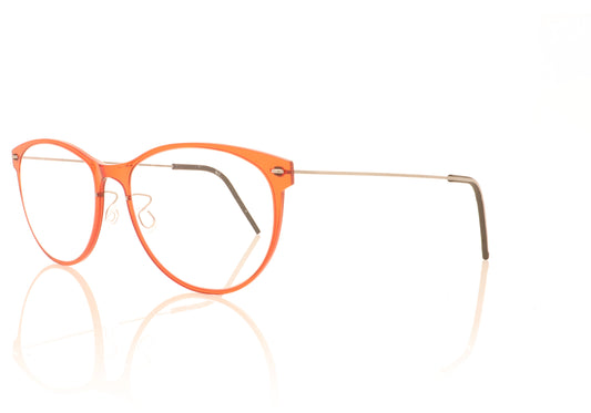 Lindberg NOW 6520 C12 P10 Red Glasses - Angle