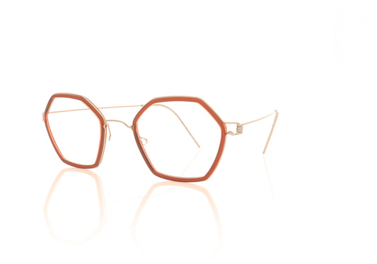 Lindberg Air Rim Rui P10 K258 Red Glasses - Angle