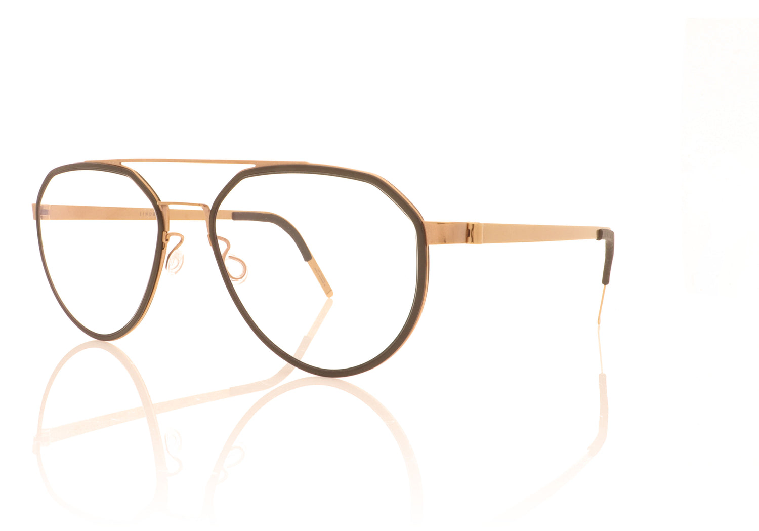 Lindberg Strip 9745 PU15 K24 Black Bronze Glasses - Angle