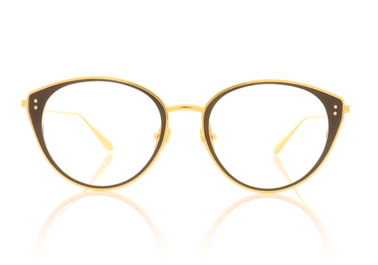 Linda Farrow Alba C1 Gold Glasses - Front