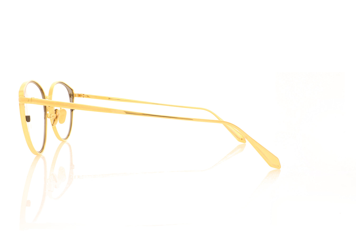 Linda Farrow Alba C1 Gold Glasses - Side