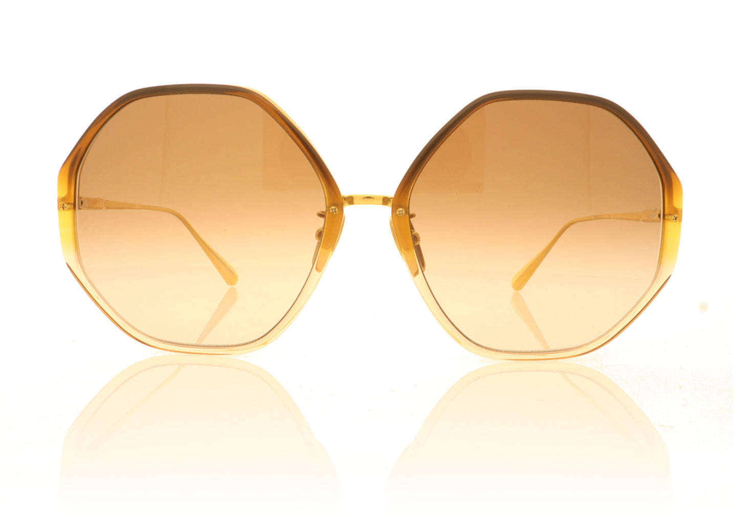 Linda Farrow Alona C22 Gold Sunglasses - Front