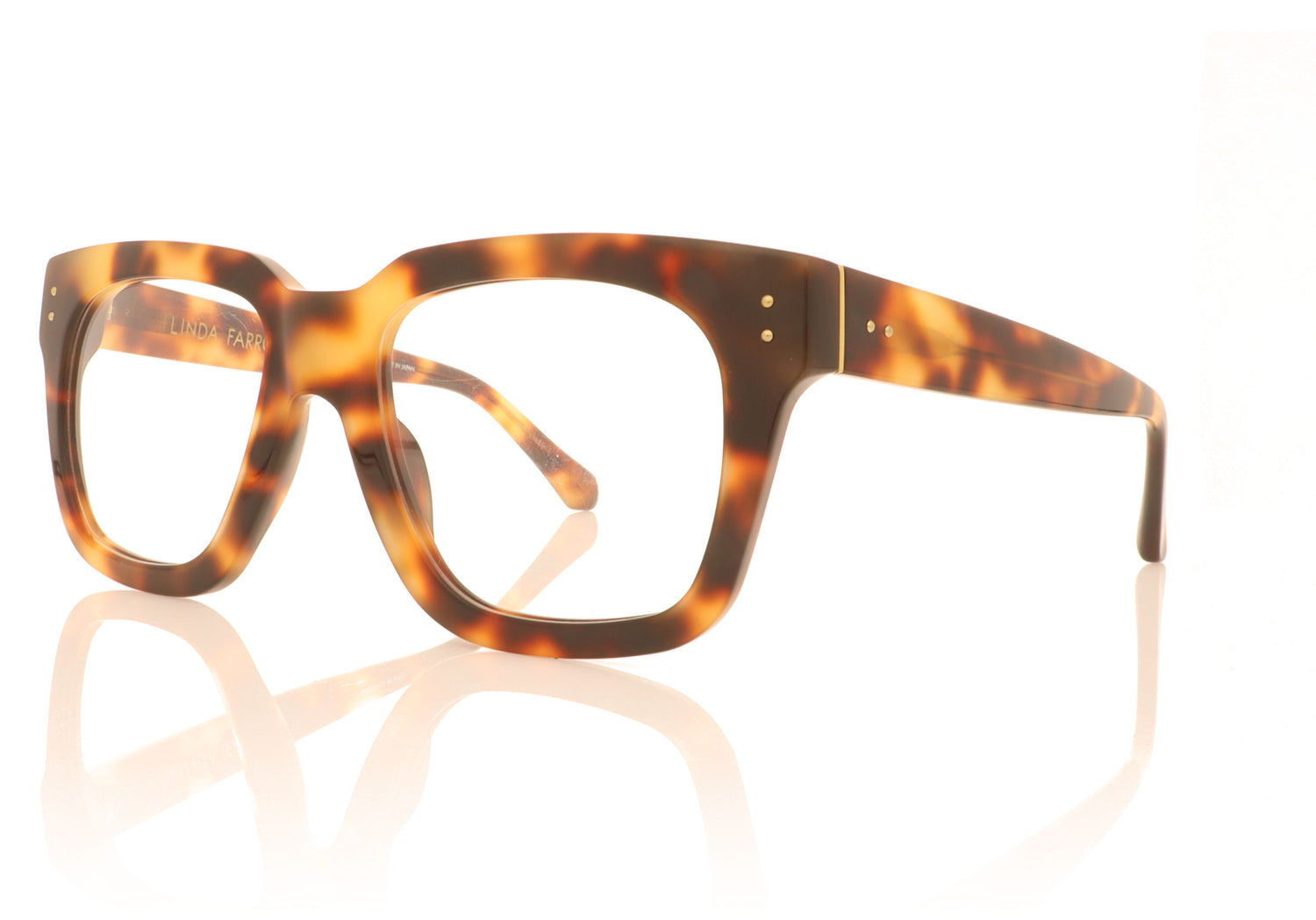 Linda Farrow Max C2 Tortoise Glasses - Angle