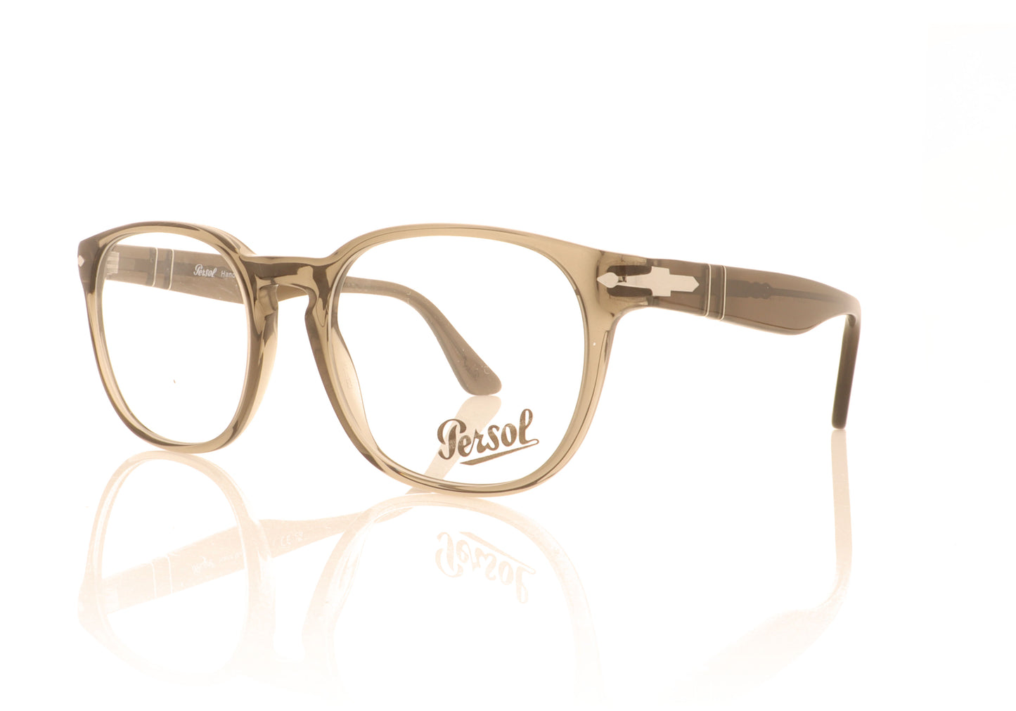 Persol PO3283V 1103 Taupe Grey Glasses - Angle