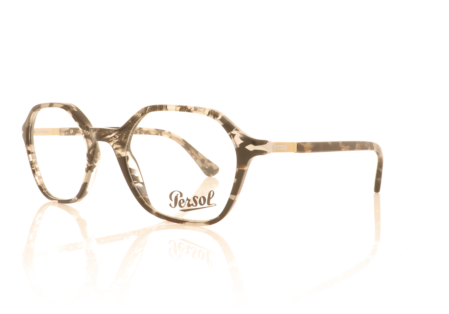 Persol 0PO3254V 1080 Tortoise Grey Glasses - Angle