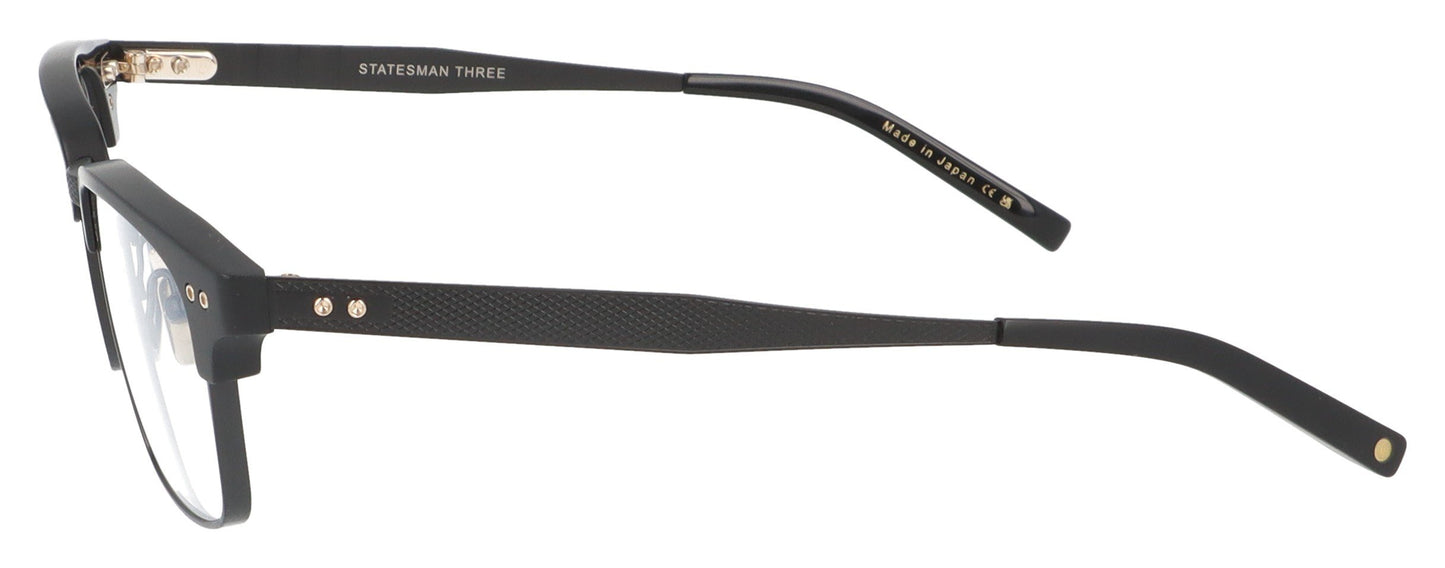 DITA Statesman Three BLK/GLD Black and Gold Glasses - Side