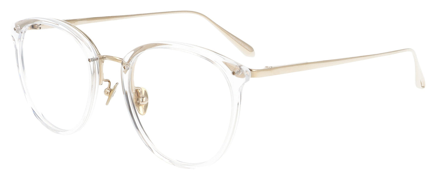 Linda Farrow Calthorpe C77 Gold Glasses - Angle