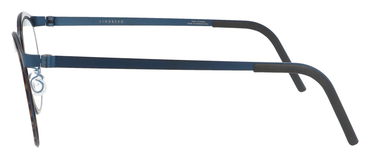 Lindberg Strip 9704 U13 K204 Blue and Tortoise Glasses - Side