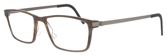 Lindberg buffalo 1819 T207 H18 10 Medium Brown Glasses - Angle