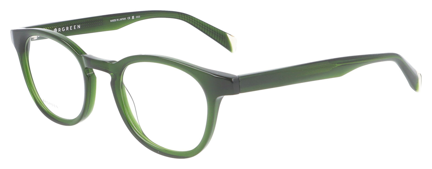 Ørgreen Call Me A204 Clear Green Glasses - Angle