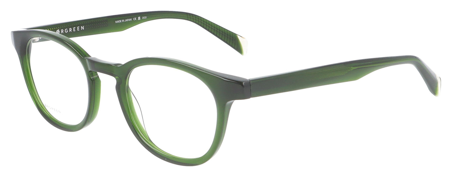 Ørgreen Call Me A204 Clear Green Glasses - Angle