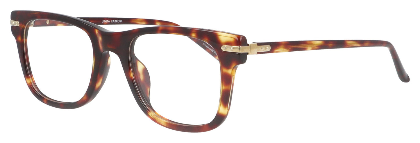 Linda Farrow Portico C2 Tortoise Glasses - Angle