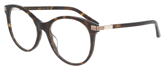 Gucci GG1450O 002 Havana Glasses - Angle