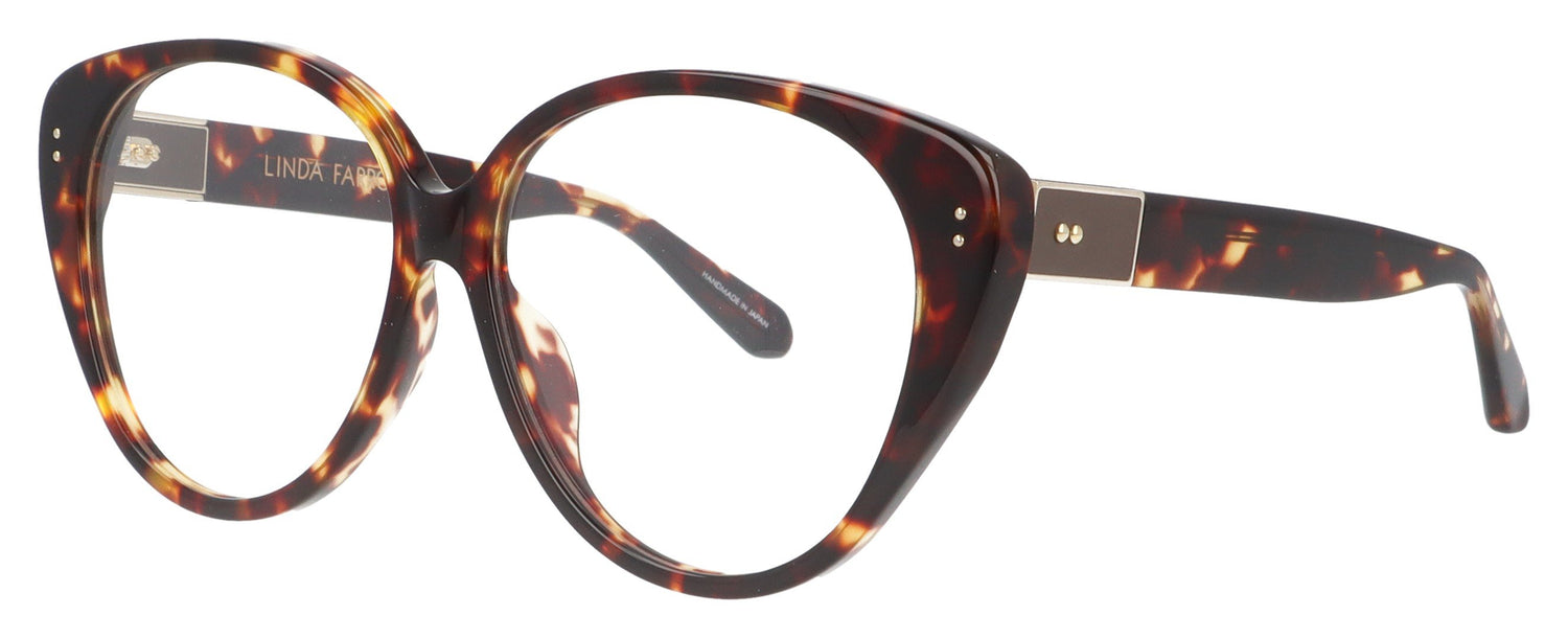 Linda Farrow Katia C2 Tortoise Glasses - Angle