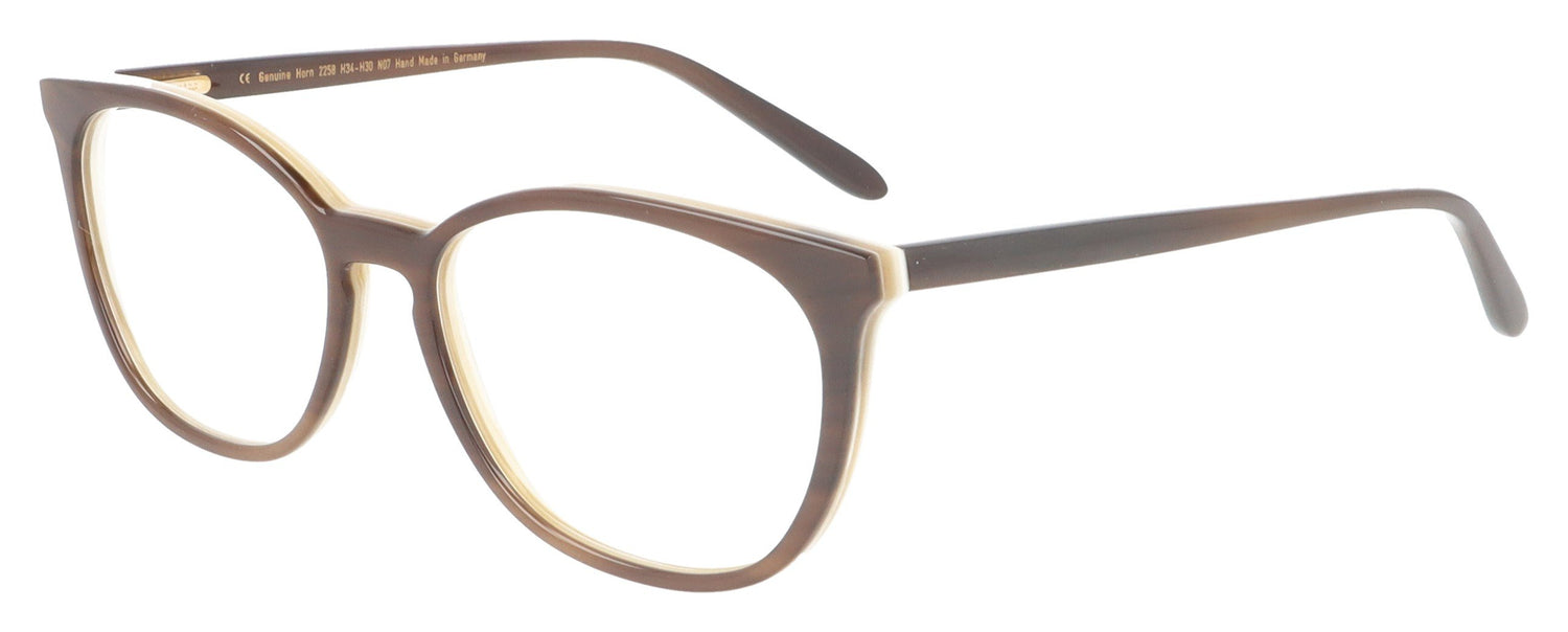 Hoffman Natural Eyewear H2315 H34H30 Light Brown Glasses - Angle