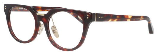 Linda Farrow Delphine C2 Tortoise Glasses - Angle