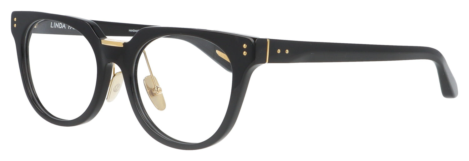 Linda Farrow Delphine C1 Black Glasses - Angle