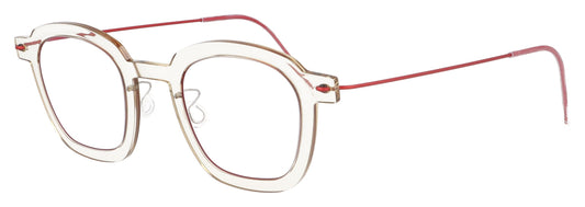 Lindberg n.o.w 6587 C21 Crystal Brown Glasses - Angle