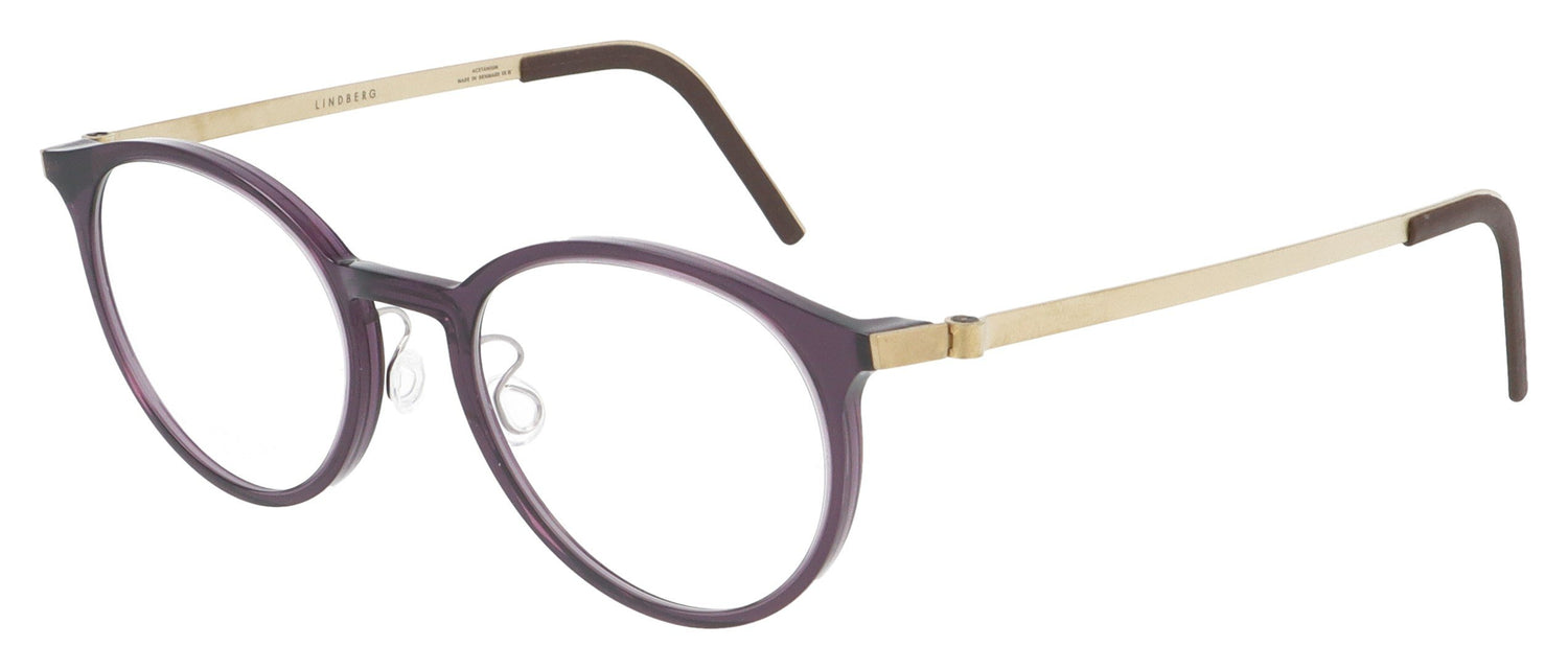 Lindberg 1180 AK63 Purple And Gold Mix Glasses - Angle