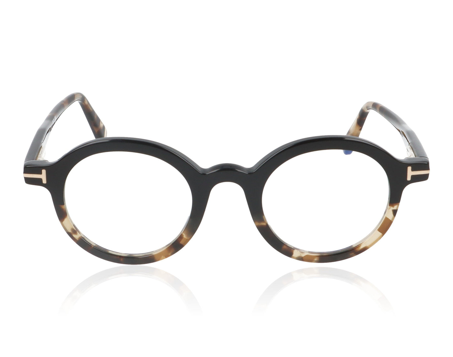 Tom Ford FT5664-B/V TF5664 005 Black and Tortoise Glasses - Front