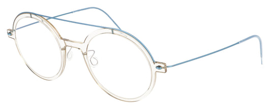 Lindberg N.O.W 6543 TB C21 20 Transparent Brown Glasses - Angle