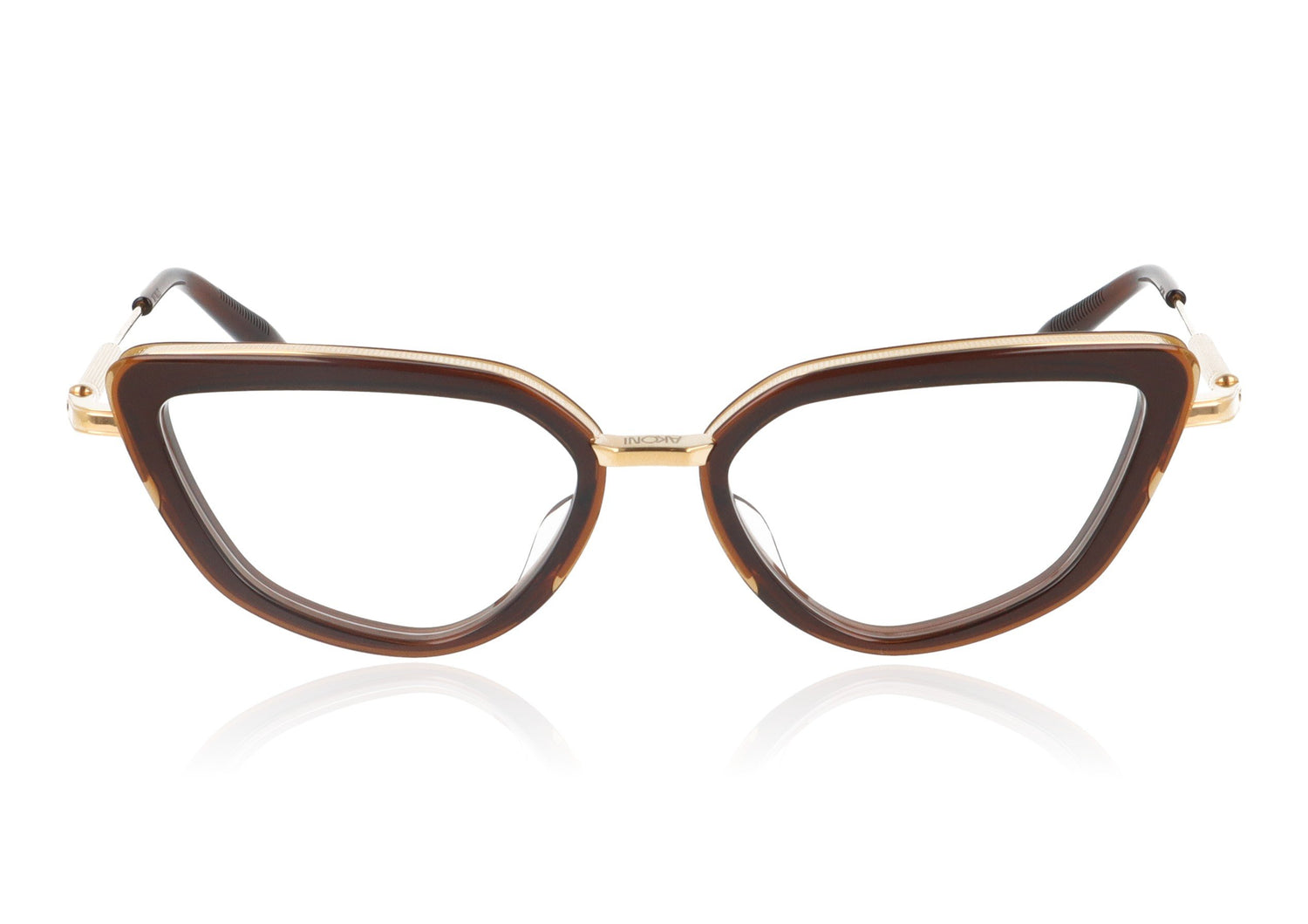 Akoni Venus BRNGLD Brown Glasses - Front