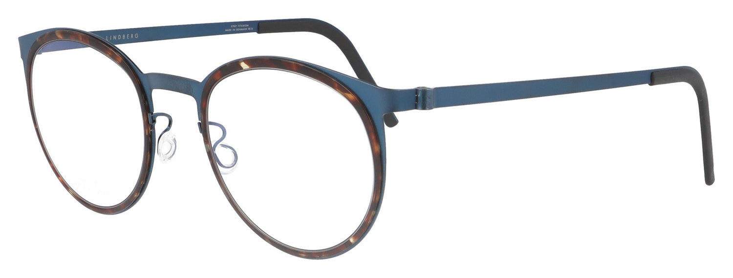 Lindberg Strip 9704 U13 K204 Blue and Tortoise Glasses - Angle