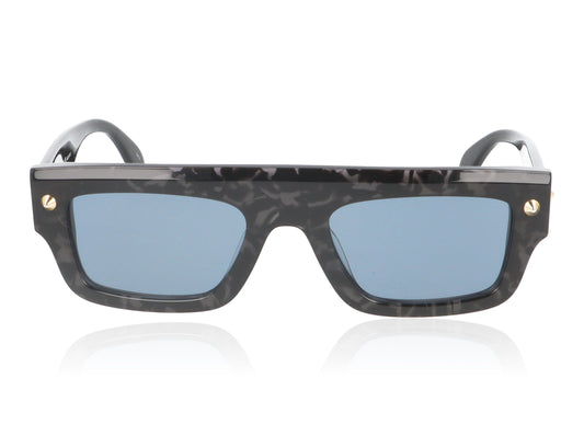 Alexander McQueen AM0427S 003 Black and Grey Tortoise Sunglasses - Front